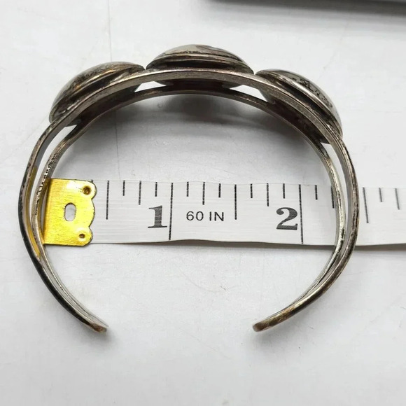 Southwestern Silver Snake Eyes Turquoise Squash Necklace Earrings Cuff Bracelet - Picture 7 of 16